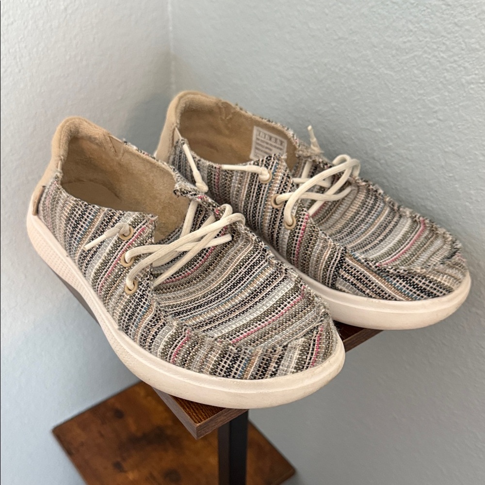 BOBS from Skechers Multicolor Striped Lace-Up Shoes